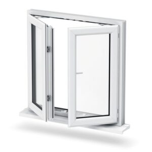 European-Type White UPVC Casement Window with Double Glazing and Non-compulsory Automated Options