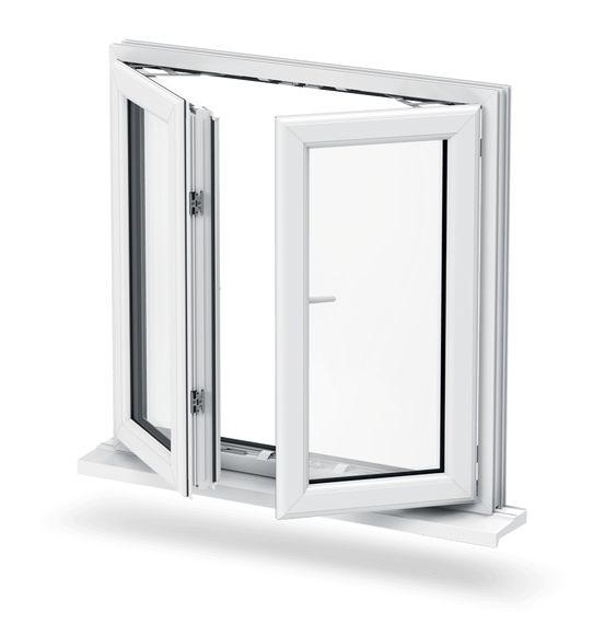 European-Type White UPVC Casement Window with Double Glazing and Non-compulsory Automated Options