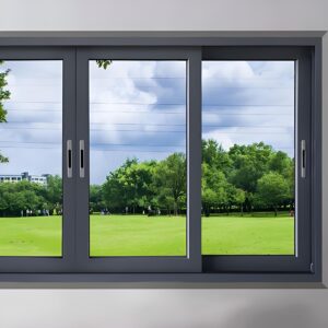 Luxurious Minimalist Horizontal Aluminum Window with Double Glazed Tempered Glass and Stainless Metal Body