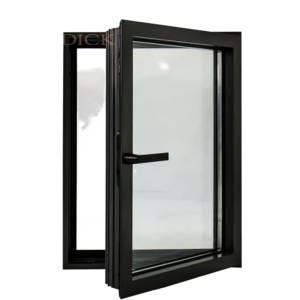 Fashionable Swing Type Aluminium Casement Window with Black End, 6063-T5, Louvered Curtains for Dwelling Design – Ultimate Window and Door Materials